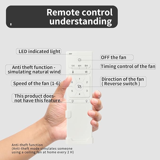 Bigzone 60" White Ceiling Fan Without Lights,DC Motor Quiet Energy Saving,3 White Balsa Wood Blades,Outdoor/Indoor Ceiling Fan With Remote Control,Reversible Blades