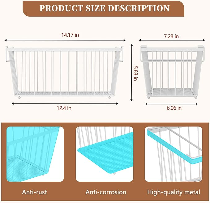 5 Pack Stackable Deep Freezer Organizer Bins ,Upgraded Bottom Leak-Proof net,Encryption and Hardening , Freezer Organizer Bins for 5 to 7 Cu.FT Small Chest Freezer, Easy Get Bottom Foods